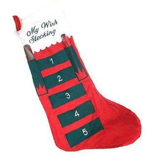 Jumbo Christmas Wish Stocking with Pen and Candy Cane 34 x