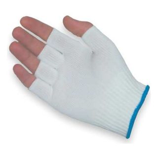 Pip 40 732/XL Fingerless Glove Liner, White, XL, PK 12