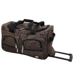 Rockland Perfect Combination 3 piece Leopard Expandable Luggage Set