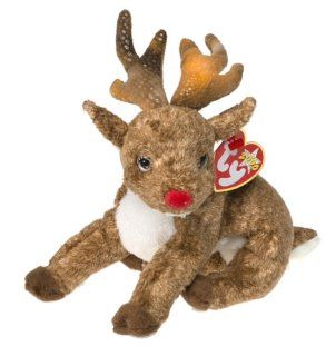 TY Beanie Baby   ROXIE the Reindeer (Red Nose) Toys