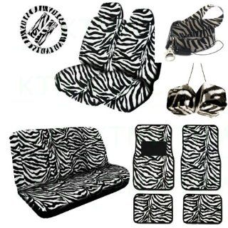 Complete Animal Print Seat Cover and Accessories Set 2 Low Back Seat