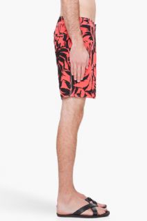 Stussy Red Palm Swim Shorts for men