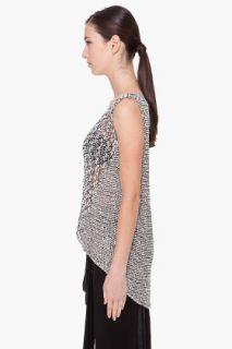 Helmut Lang Off White Knit Combo Tank Top for women
