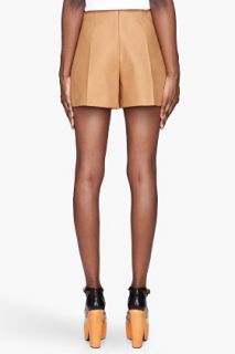 CARVEN Golden Beige Oversized Shorts for women
