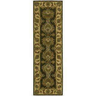 Hand tufted Caspian Green Wool Rug (23 x 76) Today $82.99 Sale $74