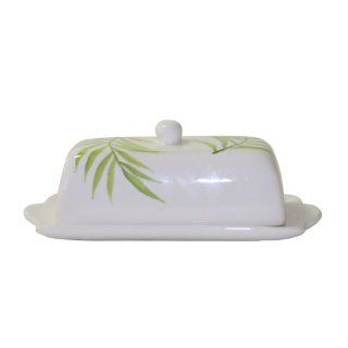 BAMBOO COVERED BUTTER DISH, REMAILER BOX