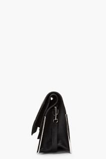 3.1 Phillip Lim Black Leather Cut out Handle Foldover Tote for women