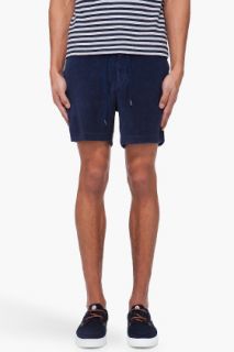 Orlebar Brown Navy Yorky Toweling Shorts for men