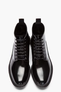 Saint Laurent Black Patent Army 29 Boot for women