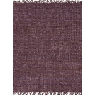 Handmade Flat weave Solid Pink/ Purple Hemp/ Jute Rug (8 x 10) Today