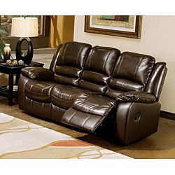 Brownstone Italian Leather Reclining Sofa, Loveseat and Chair