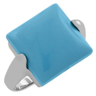 Fremada Sterling Silver Square Turquoise Cocktail Ring Today $27.49 2