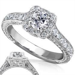 14k White Gold 3/4ct TDW Diamond Engagement Ring