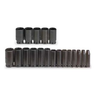 Proto 74116 Impact Socket Set, 19 PC, 6 Pt Deep, 1/2 Dr Be the first