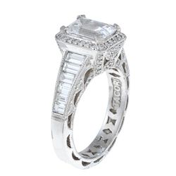 Tacori Platinum 1 1/3ct TDW Diamond and Cubic Zirconia Ring (G, VS1