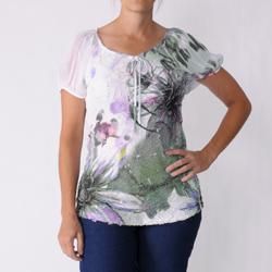 California Bloom Womens Scoop Neck Sublimation Print Top