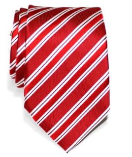 Premium Preppy Stripe Pattern Woven Microfiber Mens Tie