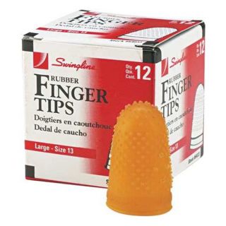 Approved Vendor SWI54033 Rubber Finger Tips, Size 13, Large, PK12