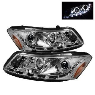 Honda Accord 08 09 4DR LED Eyelashes Projector Headlights   Chrome