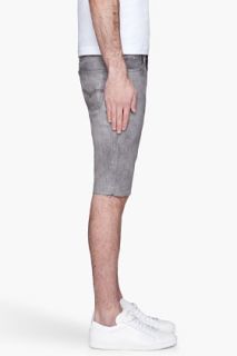 Levis Grey Mottled Cut Off Denim Shorts for men