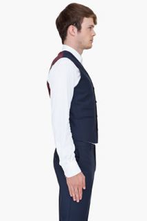 J. Lindeberg Navy Dressed Wool Swinton Vest for men