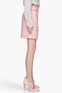 Matthew Williamson Fluorescent Pink Woven Mini Skirt  for women