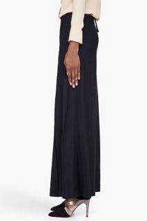 Marni Long Black Wool Pleated Skirt for women