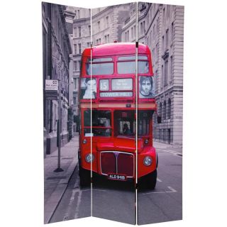 Wood and Canvas Double sided Double Decker Bus Room Divider (China