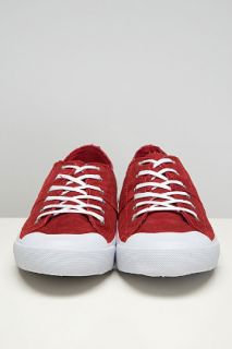 Double Identity  Red Suede Sneakers for men