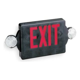 Lithonia LHQM S 3 R Exit Sign w/Emergency Lights, 14W, Red