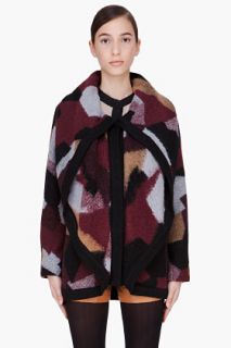 Thakoon Addition Burgundy Double Layer Jacket for women