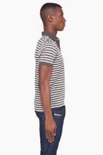 G Star Olive Striped Dimension Polo for men