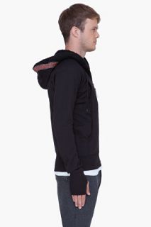 Y 3 Black Coreft Mixed Hoodie for men