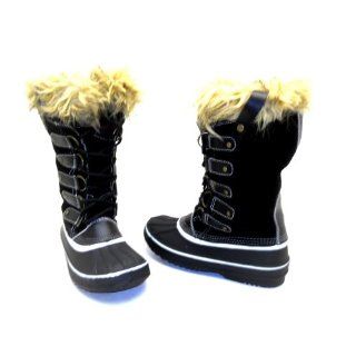 Bucco Snow Bunny Boots in Black, Grey and Tan