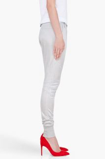 Pierre Balmain Light Grey Pearlescent Harem Lounge Pants for women