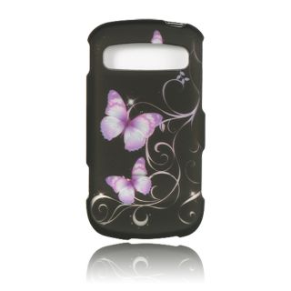Luxmo Purple Butterfly Rubber Coated Case for Samsung Admire/ R720