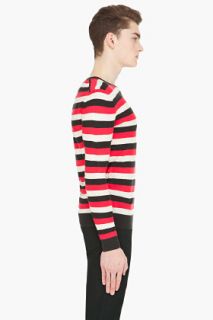 Marc By Marc Jacobs Red Striped Silk cotton Sweater for men