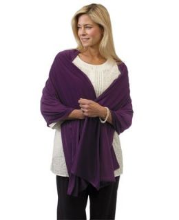 Magellans Knit Wrap In A Pouch Purple Clothing