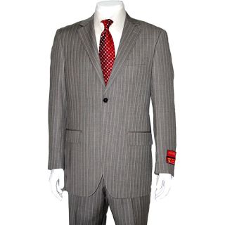 Mantoni Mens Light Grey Two button Wool Suit