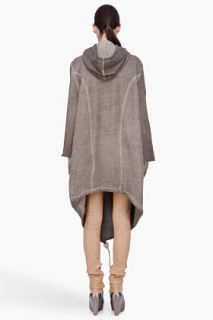 Silent By Damir Doma Brown Oversize Hooded Poncho Coat for women