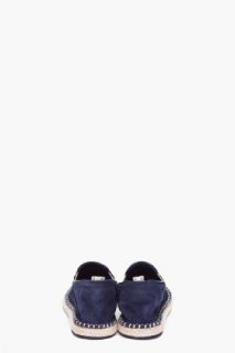 Officine Creative Navy Camoscio Loafers for men