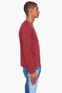 A.P.C. Red Striped Matelot Shirt for men