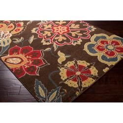 Meticulously Woven Contemporary Brown Floral Flitwick Rug (53X76