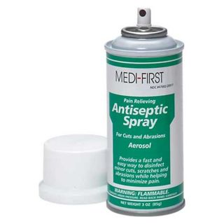 Medi First 20917 Antiseptic Spray, 3 oz. Aerosol