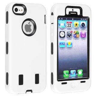 BasAcc Black Hard/ White Skin Hybrid Case for Apple® iPhone 5
