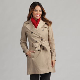 Tommy Hilfiger Womens Double Breasted Trench Coat