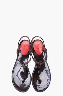 Chloe Black Jelly Sandals for women