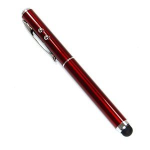 Bluecell Red 3 in 1 Capacitive stylus pen/ LED torch light