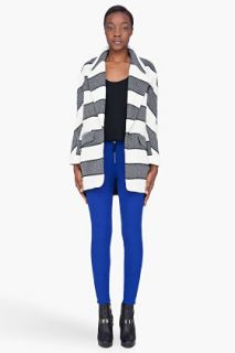 Rag & Bone Oversize Ivory Striped Wool Egg Coat for women