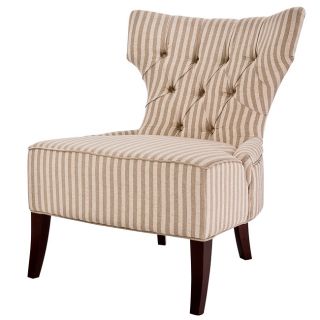 Best Selling Home Tufted Beige Stripe Chair